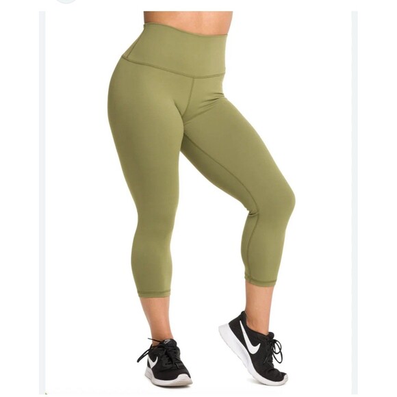 IAB MFG Leggings Womens Size 10 Large I am Becoming Activewear Olive Green - Picture 1 of 9